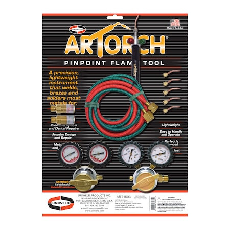AMERIFLAME Artorch W/6ft B-hose,regs,sz.2-6 Tips - ART1003