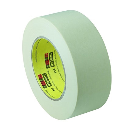 3M Masking Tape, 72 Mm W X 55 M L, 5.9 Mil Thick, Tan, Rubber Adhesive, 12 Pk - 234