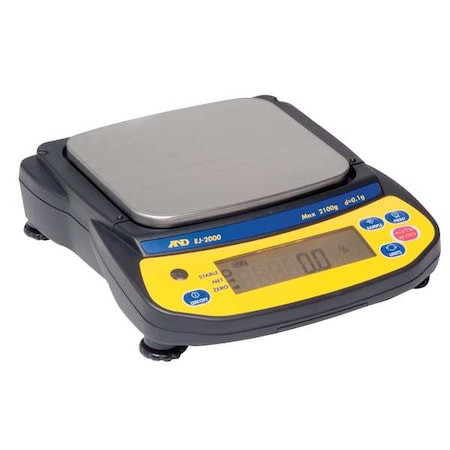 A&D WEIGHING Digital Compact Bench Scale 2100g Capacity - EJ-2000
