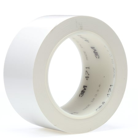 3M Vinyl Tape 471, White, 2"x36 Yd,pk24