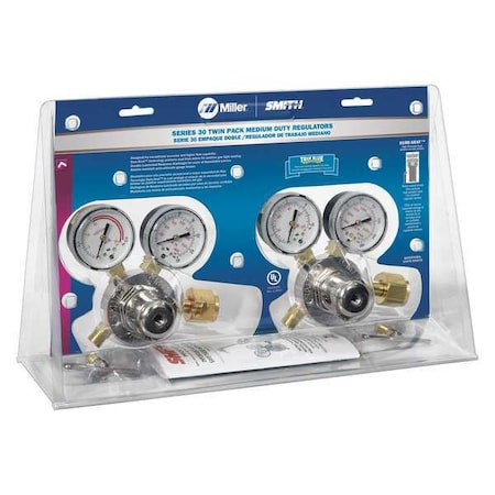 SMITH EQUIPMENT Gas Regulator, Acetylene, Propane, Oxygen, Single Stage, 0.825"-14 Inlet, 9/16"-18 9/16"-18 Outlet - HTP2