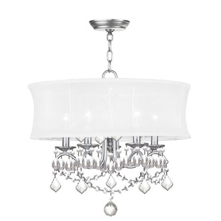 LIVEX LIGHTING Newcastle 5 Light Brushed Nickel Chandel - 6305-91