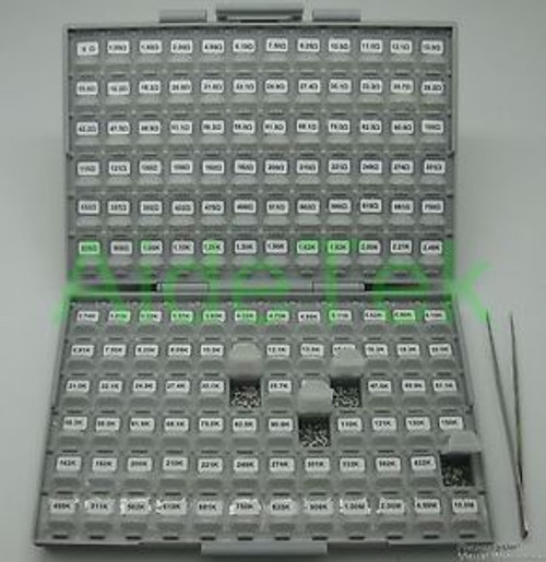 New SMT SMD 0805 1% sample resistor kit w/ enclosure 144Vx100=14400pcs Organizer
