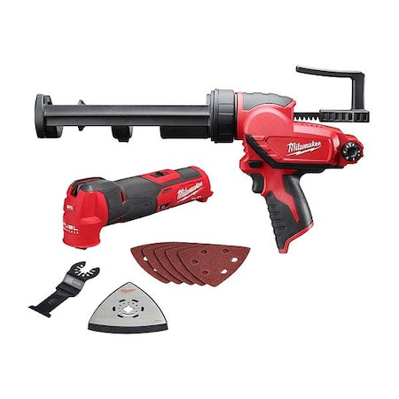 MILWAUKEE TOOL M12 Caulk Gun + Oscillating Multi-tool - 2441-20, 2526-20