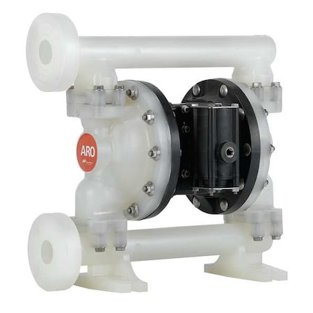 ARO Double Diaphragm Pump, Polypropylene, Air Operated, Ptfe, 53 Gpm - PD10P-FPS-PTT