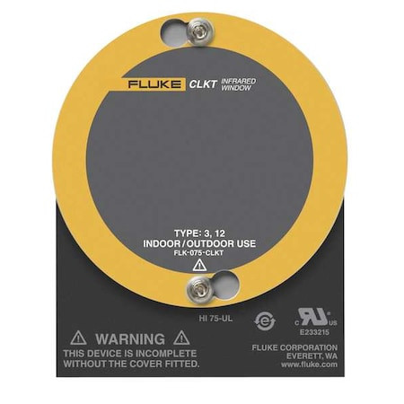 FLUKE Round Infrared Window,100mm Dia,type3/12 - Fluke-100-CLKT