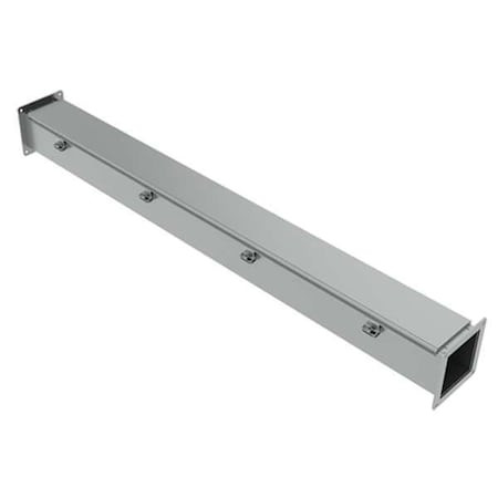 NVENT HOFFMAN Straight Section Wireway, 12, 4, 4x Rating, Stainless Steel, Unfinished - F44W48SS