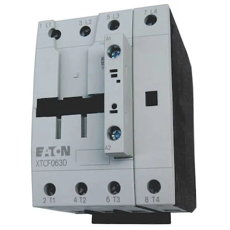EATON Iec Magnetic Contactor, No Auxiliary Contacts, 24v Dc, 4 P, Non-reversing, Screw - XTCF080D00TD