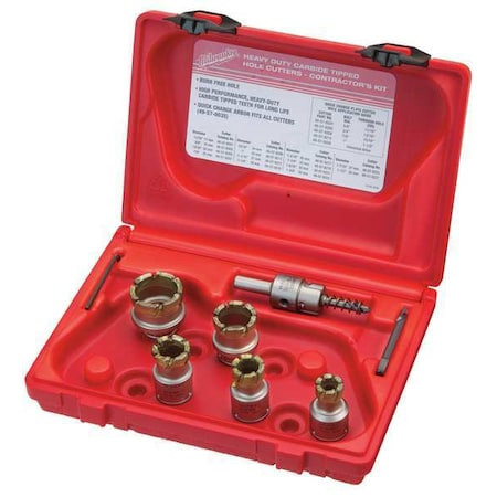 MILWAUKEE TOOL 7 Pc. Quick Change Steel Plate Carbide Hole Cutter Set - 49-22-8210