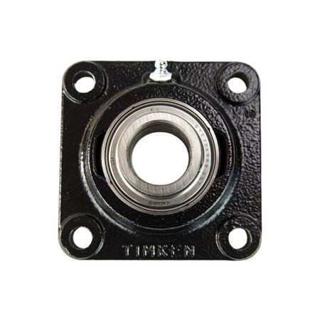 TIMKEN 4 Holes, Square Housing, Flange Mount Bearing, Radial Ball, 2-1/4 in Dia, Cast Iron, Set Screw - YCJM 2 1/4