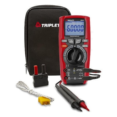 TRIPLETT Digital Multimeter, 1,000 V Max Dc, 0.1 Mv Max Ac, Trms, 6000/60,000 Instrument Counts, Lcd - MM870-NIST