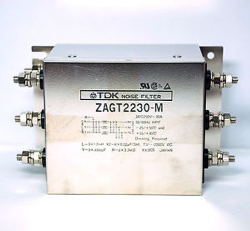 1pc TDK 3 phase AC EMI Noise Filter HPF Screw Type ZAGT2230-M 250VAC 30A Japan