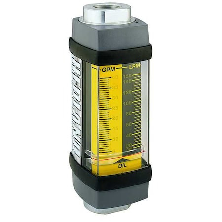 HEDLAND Flowmeter,gpm/lpm 5.0 - 50 / 20-190 - H801A-050
