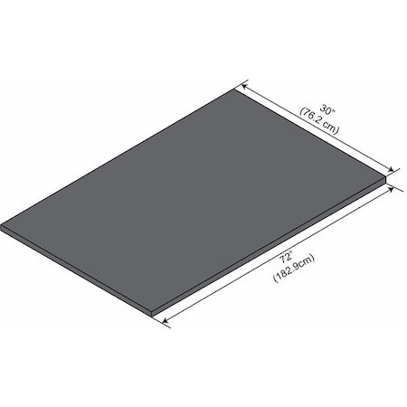 INSTOCK Work Surfaces, Phenolic, Not Applicable Frame, 72 in L X 30 in W, Black - GRLP7230-1