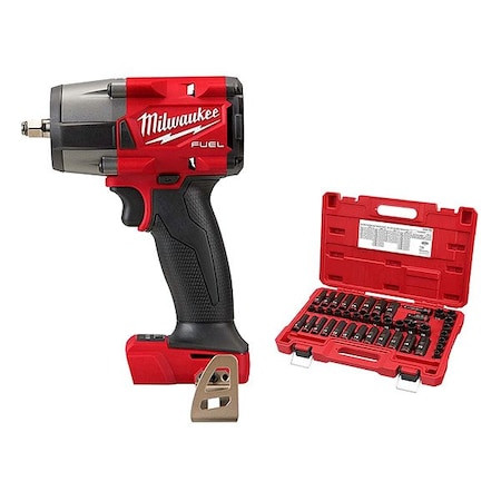 MILWAUKEE TOOL Impact Wrench Kit, 18 V Dc, Square - 2960-20, 49-66-7009