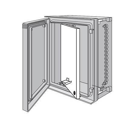 NVENT HOFFMAN Swing-out Panel,fits 625x612mm,white, - UU6060SP