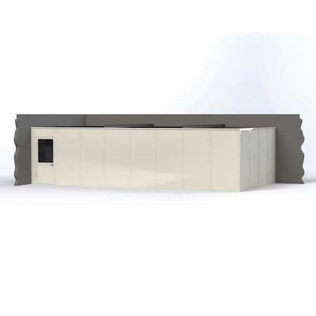 PORTA-KING 2-wall Modular In-plant Office, 8 Ft H, 32 Ft W, 16 Ft D, White - VK1STL-WCM 16'X32' 2-WALL