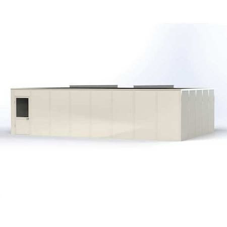 PORTA-KING 4-wall Modular In-plant Office, 8 Ft H, 32 Ft W, 20 Ft D, White - VK1STL-WCM 20'X32' 4-WALL