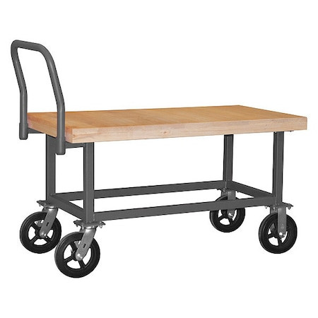 DURHAM MFG Work Height Platform Truck, with Maple Top, 48 X 24 - WHPT-WD-3060-8MR-95