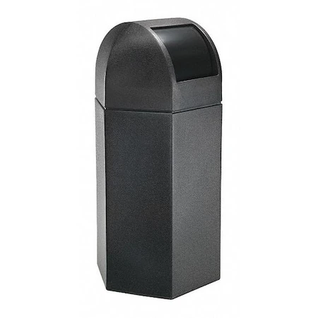 COMMERCIAL ZONE PRODUCTS Waste Container,dome Lid,blk,50 Gal. - 73760199