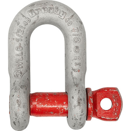 CROSBY D-shackle,3,000 Lb Load Cap,carbon Steel - 1019392