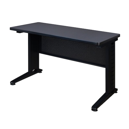 Fusion Training Tables, 48 W, 24 L, 29 H, Wood, Metal Top, Grey - MFTT4824GY