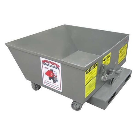 HIPPO HOPPER Low Profile Hopper, 1/8 Yd., 2000.lb. - HH02-LBX90-24