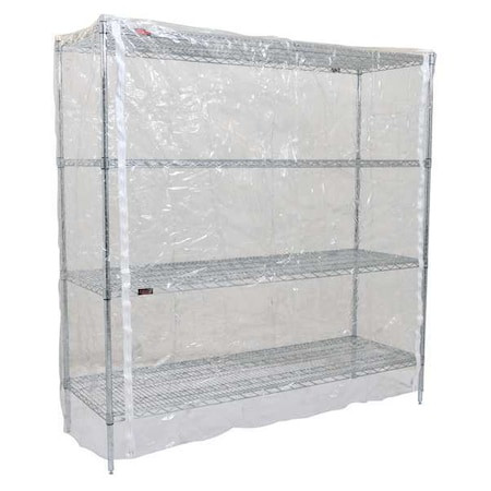 EAGLE GROUP Cart Cover,60x24x63,clear,vinyl,zipper - CZ-63-2460-S-T
