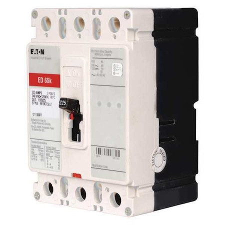 EATON Molded Case Circuit Breaker, Ed Series, 175a, 3 Pole, 240v Ac, 65ka at 240v Ac - ED3175
