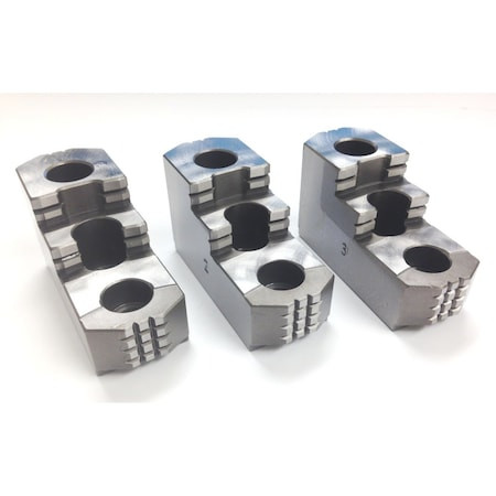 TAIKI 3 Piece 8" 1.5mm X 60 Degree Best-grip Hard Jaw Set - 3900-4673