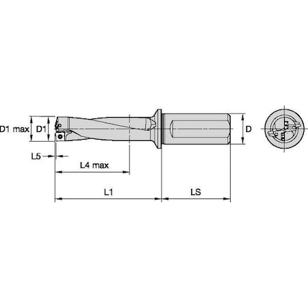WIDIA Indexable Insert Drill,40.00mm,tcf - 5578618