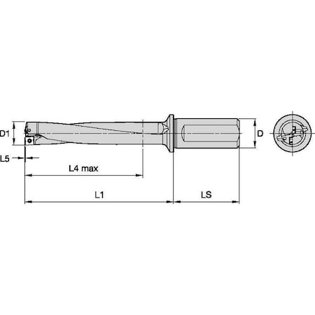 WIDIA Indexable Insert Drill,3/4",tcf - 5578320