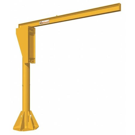 CALDWELL Jib Crane, Base Mounted, 10,000 Lb Capacity, Height Under Span 12 Ft - A360-5-12/18