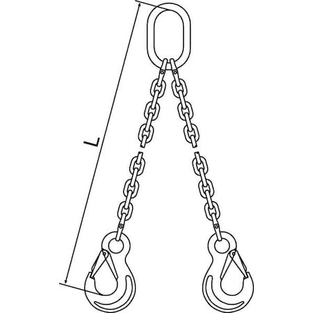 PEWAG Chain Sling,g63,dos,stainless Stl,5 Ft L - 13G63DOS/5