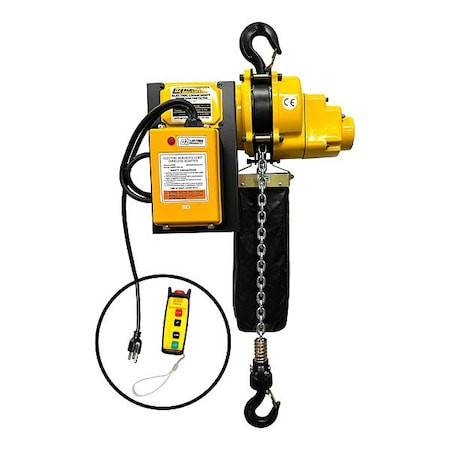 OZ LIFTING PRODUCTS Electric Chain Hoist,20 Fpm,yellow - OZ1000ECW-20