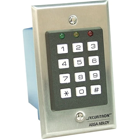 SECURITRON Access Control Keypad,dk-16,12key,indoor