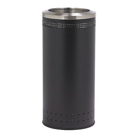 COMMERCIAL ZONE PRODUCTS Imprinted Open Top Waste Bin,blk,25 Gal. - 781801