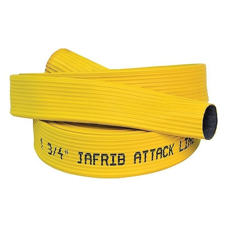 JAFRIB Fire Hose, Extruded Through-the-weave, 3 in Hose Inside Dia., Reinforced Extruded Rubber Hose Tube - 50H3RY-100