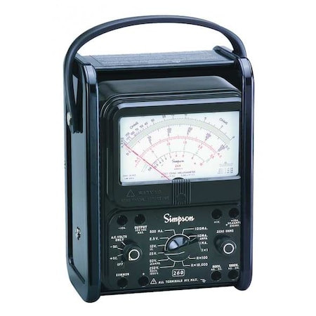 SIMPSON ELECTRIC Analog Multimeter, 1,000 V, 20 Megaohm - 260-8PRT