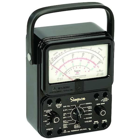 SIMPSON ELECTRIC Analog Multimeter, 1,000 V, 20 Megaohm - 260-8