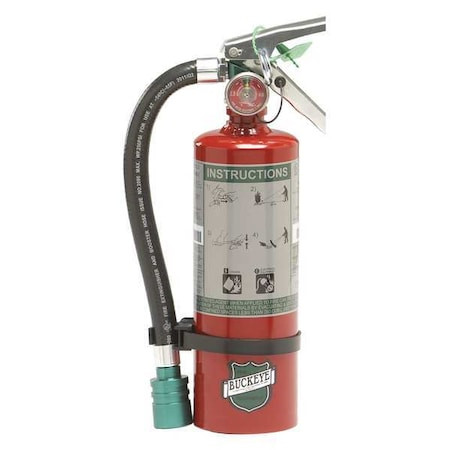 BUCKEYE FIRE EQUIPMENT Fire Extinguisher, 2.5 Lb Capacity, Class Bc ,ul Rating2b C ,hcfc 8 to 10 Sec, Discharge Time - 70259