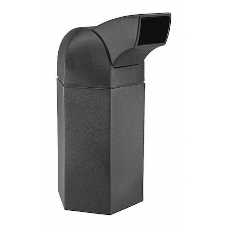 COMMERCIAL ZONE PRODUCTS Polytec(tm) 50 Gal Hexagon Institutional Plastic Can, Black, 33 in - 73780199