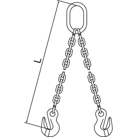 PEWAG Chain Sling,g120,dog,alloy Steel,5 Ft. L - 10G120DOG/5