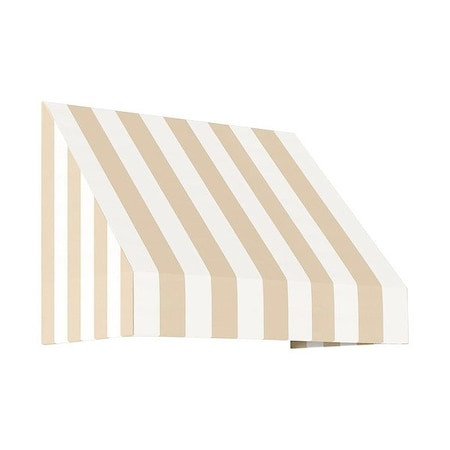 AWNTECH Awning,aluminum Frame,tan,white,44" H - CN34-4LW