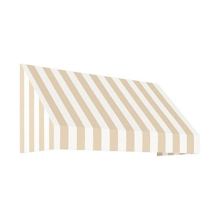 AWNTECH Awning,aluminum Frame,tan,white,44" H - CN32-8LW