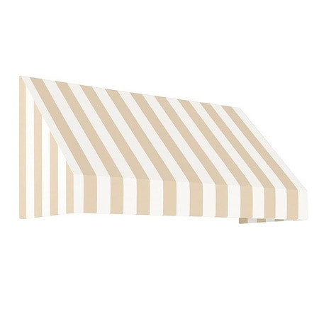AWNTECH Awning,tan,white,44" H,48" L,10 Lb - CN34-12LW