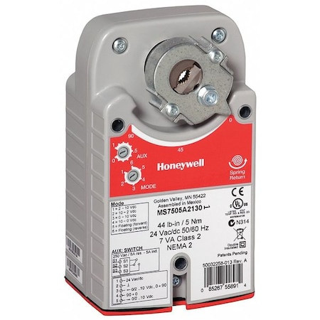 HONEYWELL Electric Actuator,44 In.-lb.,-22 to 149 - MS8105A1130/U