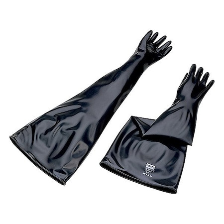 HONEYWELL Glove Box Gloves, Butyl, 32 in L, Black, 1 Pr - 7B1532A/9Q