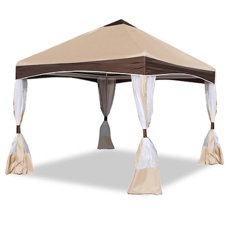 KING CANOPY Backyard Gazebo,10ftx10ft.,caramel Creme - GP1010CC