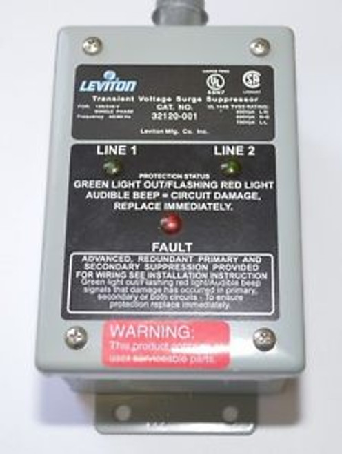 LEVITON TRANSIENT VOLTAGE SURGE SUPPRESSOR CAT NO: 32120-001 (C3)